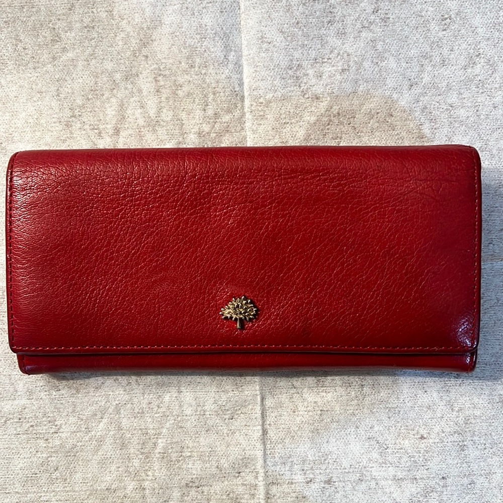 Mulberry Continental Wallet - Classic Grain - Red